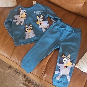 Bluey Kids Sweatshirt and Joggers Set 3t NWT